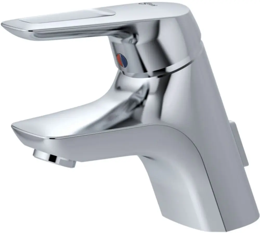 Chromene Ideal Standard Armatur mit einem Hebel und Auslauf. Die Armatur ist in einem modernen Design gehalten und bietet eine einfache Bedienung für Wasser.